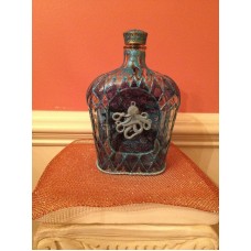 Lighted Crown Royal Bottle 448 Unique OCTOPUS Stained Glass Look Handmade   173415835304